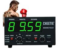 Interval Timer for Boxing, Gym Timer with LED Display, Adjustable Sound, Training Time and Cycle Times, Fitness Timer for MMA, Kickboxing, Muay Thai