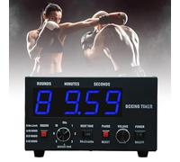 Interval Timer for Gym, Boxing Clock with Large LED Display and Adjustable Buzzer, Customizable Workout & Rest Periods for Training