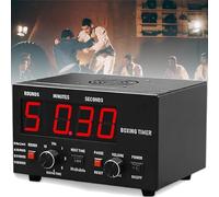 Interval Timer with LED Display for Muay Thai and Kickboxing, Adjustable Sound, Training Timer for Fitness, Home Gym, Easy to Use