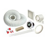 Intervent Vsl100Tcled Shower Extractor Fan Led Light Timer White/chrome