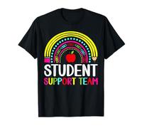 Intervention Teacher Educator Student Support Team Rainbow T-Shirt