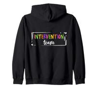 Intervention Team Intervention Teacher Colorful Education Zip Hoodie