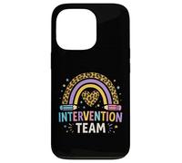 Intervention Team Rainbow Leopard Print Back to School Case for iPhone 13 Pro