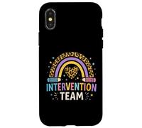 Intervention Team Rainbow Leopard Print Back to School Case for iPhone X/XS