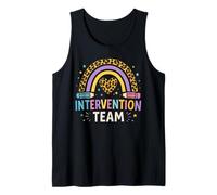 Intervention Team Rainbow Leopard Print Back to School Tank Top