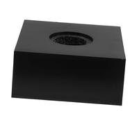 Interview Mic Logo Flag Station Black Square Microphone Logo Cube Stand for Visibility News Coverage Lightweight Portable Design for Various Work Environments