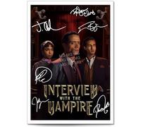 Interview With The Vampire 2 Cast Signed Autograph A4 Poster Photo Print TV Show Series Framed Memorabilia Gift Jacob Anderson Sam Reid (A4 Print (Unframed))