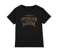 Interview with The Vampire Gold Logo Kids T Shirt, Black, 3-4