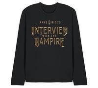 Interview with The Vampire Gold Logo Unisex Long Sleeve T Shirt, Black, Large
