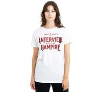 Interview with The Vampire Red Logo Ladies T Shirt, White, XX-Large