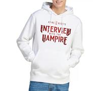 Interview With The Vampire Red Logo Unisex Hoodie, White, X-Large