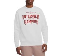 Interview With The Vampire Red Logo Unisex Sweatshirt, White, Large