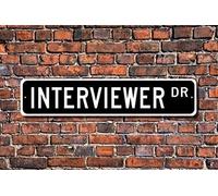 Interviewer Interviewer Gift Interviewer Sign TV Talk Show Host Newscaster Employer Outdoor Street Sign/Subway Sign 4x16 inch