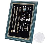 INTERWARM 1Pcs Vintage Jewelry Display Stand, Jewelry Rack Photo Frame Shaped Earrings Display Holder with Pins Necklace Earring Ring Holder for Selling Vendors Boutique Women Gift