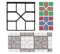 INTERWARM 2 Pack Concrete Molds and Forms, 41x40.6x4cm Square Walk Maker Reusable Concrete Path Maker Molds Stamp Walkway Maker for Lawn Patio Yard Garden DIY Walkway Paving Brick Rock