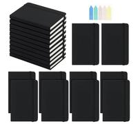 INTERWARM 20 Pack Pocket Small Notebooks Bulk, A6 Pocket Journals Hardcover College Ruled Lined Journals Portable Notepad with Adhesive Notes for Work Office Supplies, 3.7x5.6 Inch, Black