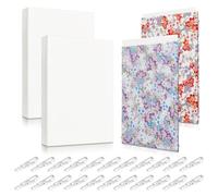 INTERWARM 200Pcs 27x19cm Fabric Storage Boards, 3mm Thick Fabric Backing Boards with 900Pcs U Shape Plastic Alligator Clips Craft Paper for Folding and Storing Cloth Straight