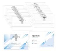 INTERWARM 200Pcs Name Badge, Pin Style Combi Clip Horizontal Name Badge Holders ID Card Holders with Inserts for Meeting Seminar Show Event Conference Offices, 9x5.65x0.08cm