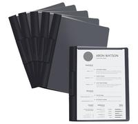 INTERWARM 30 Pack Presentation Folders, 22.8x29cm Clear Report Covers with Swing Clip Resume Portfolio Folder Document Binder with 5pcs Stickers for Business Office Files Document, Letter Size