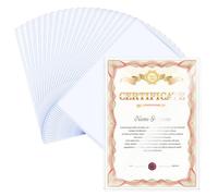 INTERWARM 50 Pack Menu Covers, 21.6x28cm Heavy Duty Paper Sleeves Rigid Print Protectors Plastic Menu Holder Document-Toploaders for Page Sheet Photo Document Birth Certificate