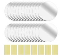 INTERWARM 50Pcs 2mm Small Mirrors,15cm Circle Mirror Centerpieces for Tables Acrylic Round Mirrors Table Wedding Centerpieces for Wedding Party Wall Decor Home Living Room Bedroom