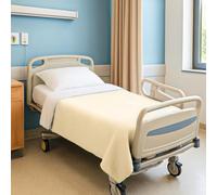 Interweave Healthcare Lightweight Thermal Blanket, Comfortable Hospital Throw, 100% Polyester, Cream