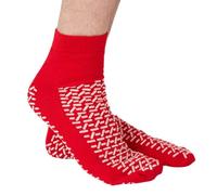 Interweave Healthcare Red Non-Slip Socks (1 Pair), Universal Size, Worn in Hospital