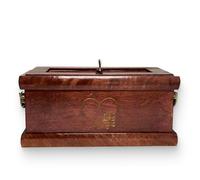 INTERWOOD Natural Wood Pet Casket for Small Dogs and Cats - Burial Pet Loss Coffin - Eco-Friendly Memorial Box for Cats and Dogs (23.2" x 12.6" x 10" Inch) - Small Size