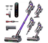 Inteture Cordless Vacuum Cleaner, 600 W 50 Kpa Stick With Touch Screen, Up To 65 Mins Runtime, Powerful Rechargeable Wall Mount
