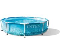 Intex 10 ft x 30 in beach side metal frame pool set