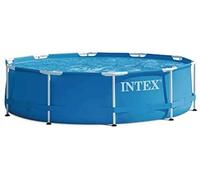Intex 10ft x 30in Metal Frame Swimming Pool with Filter Pump UK Plug