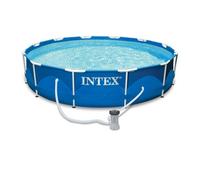 Intex 26710EH above ground pool Framed pool Round 6503 L Grey