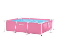 Intex 2.2m x 1.5M x 60cm Pink Rectangular Frame Pool, Set-up Size: 2.20m x 1.50m x 60cm (28266NP)