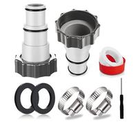 Intex 2 Threaded Connection Pool Pumps Adapter, 1.25" to 1.5" Replacement Hose Adaptor for Pumps A Series, Durable Heat-Resistant Adapter