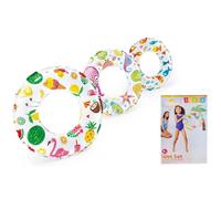 Intex 20" Wet Set Lively Print Swim Ring (Styles Vary, One Supplied) Intex Multicolor