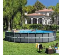 Intex 24ft x 48inch Round Ultra XTR Metal Frame Swimming Pool, Filter & Cover