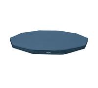 INTEX 28031E Pool Cover For 12ft Round Metal Frame Pools Includes Rope Tie Drain Holes 10in Overhang Snug Fit