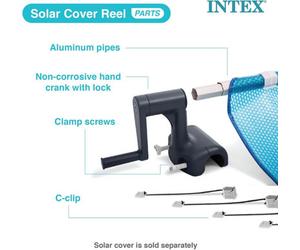 Intex 28051 Solar Roller Suitable For Rectangular Pools Solar Cover Not Included