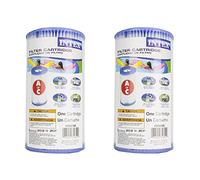 Intex 29000E 4.25" x 8" Pool Easy Set Type A Replacement Filter Pump Cartridge for Above Ground Pools, (2 Pack)
