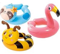 Intex 3 Pack - 59220Ep - Animal Head Split Ring Pool Floats Bundle Includes Frog, Duck, Penguin