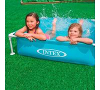 Intex Mini Frame Paddling Pool Kids Blue Garden Pool Splash Cool 122 x 122 cm
