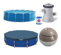 Intex 5 IN 1 Intex Metal Frame Swimming Pool Metal Frame Pool. 305 X 76CM With Accessories