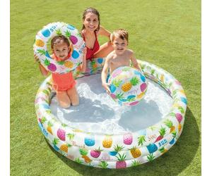 Intex® 52" Pineapple Splash Kids Paddling Pool & Toys Set - Age 2+