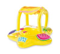 Intex 56573EP Outdoor Swimming Pool Inflatable Comfortable Shaded Canopy Starfish Lounger Baby Toddler Float Safety Raft Yellow