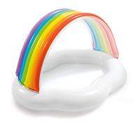 Intex 57141EP Round Inflatable Rainbow Cloud Outdoor Baby Pool for Ages 1-3 Years Old
