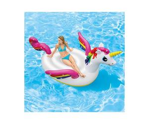 Intex 57281 Mega Unicorn Island Inflatable Ride On for the Pool or Beach