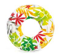 Intex 58263EP Groovy Color Inflatable Tropical Flower Transparent Tube Raft