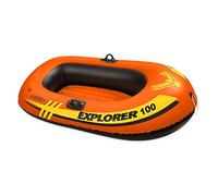 INTEX 58329EP Explorer 100 Inflatable Boat: Dual Air Chambers - Welded Oar Locks - Grab Rope - 1-Person - 120lb Weight Capacity