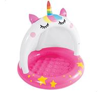 Intex 58438 Unicornium Inflatable Pool with Inflatable Ceiling and Floor, Baby Pool, Measures 40" in Diameter and 40" high, Includes Repair Patch, 45 Liter Capacity.