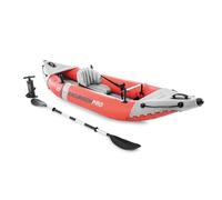 Intex 68303EP Excursion Pro Single Person Inflatable Vinyl Fishing Kayak Set, Red
